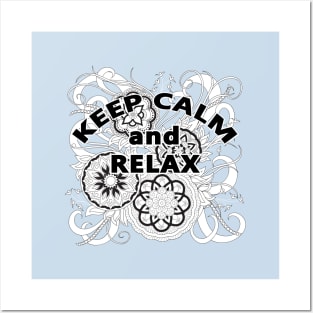 keep calm and relax with  with mandalas 2 Posters and Art